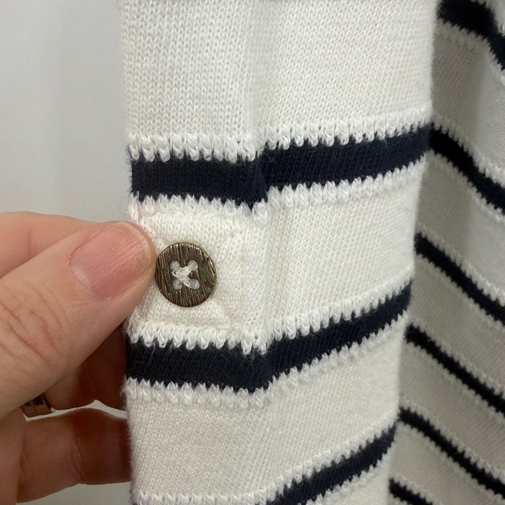 Soft Surroundings Gondola top navy/cream size petite large. NWT - Picture 4 of 10